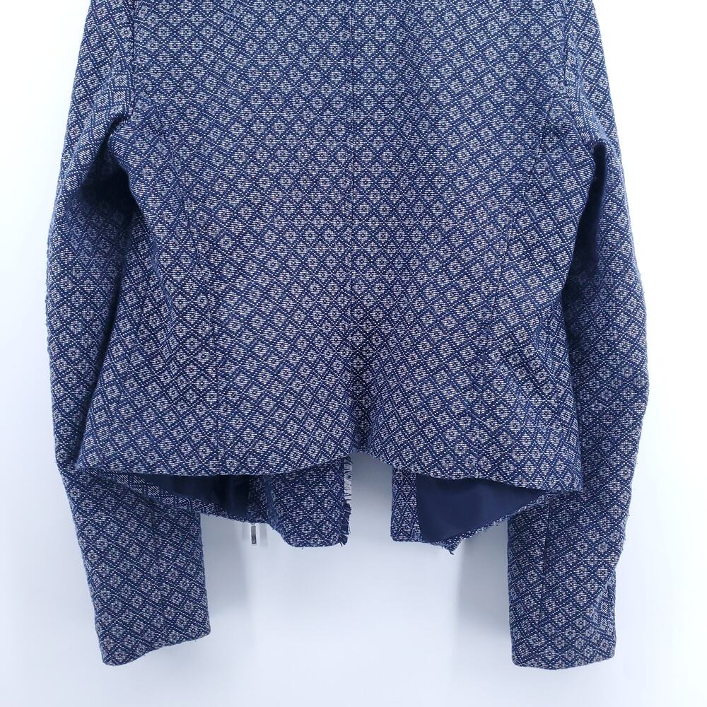 Metaphor Assymetrical Zip Up Raw Hemline 2 Zipper Front Pockets Lining Ripped| L - Picture 13 of 14